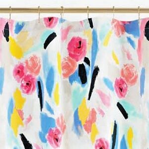 Kate Space Paintball Floral Shower Curtain